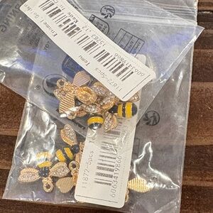 Gold and Black Bee Charms